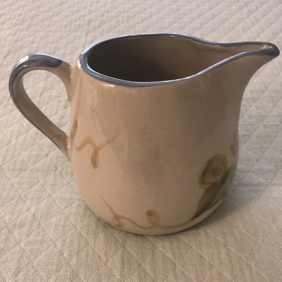 Vintage Louisville Stoneware Co. Pottery Pitcher Grapes & Vines Handle - Picture 9 of 15